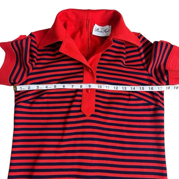 Butte Knit Striped Vintage 60’s-70’s Red & Blue Striped Dress. See Measu… - Picture 3 of 6